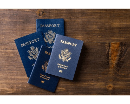 4 blue passports