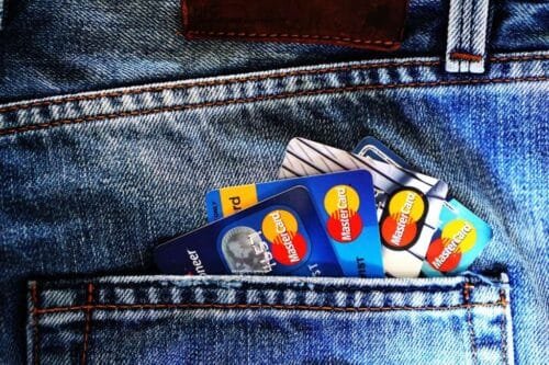 credit card in jean pocket